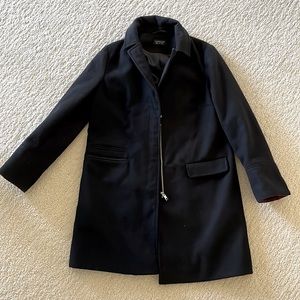 Black Topshop double breasted pea coat. US 4